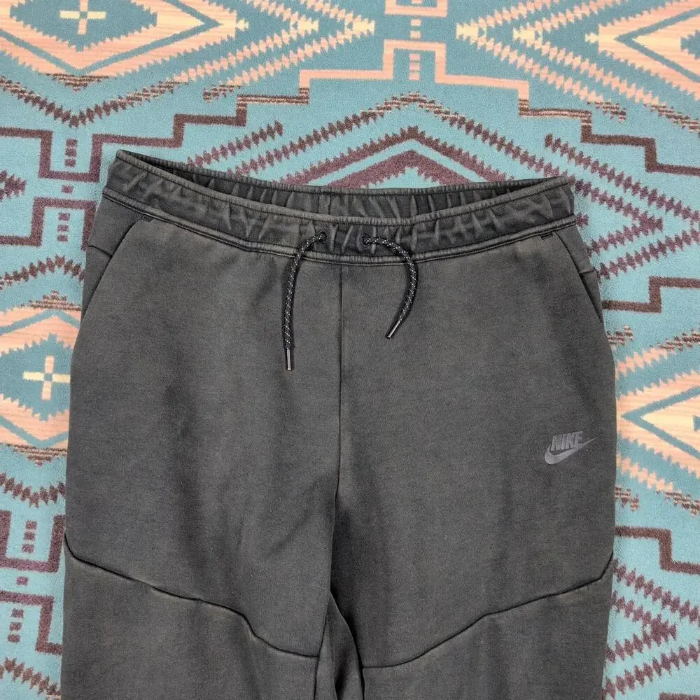 Nike Tech Fleece Pants Jogger Sweatpants Washed Faded Black Size XL - Picture 6 of 14